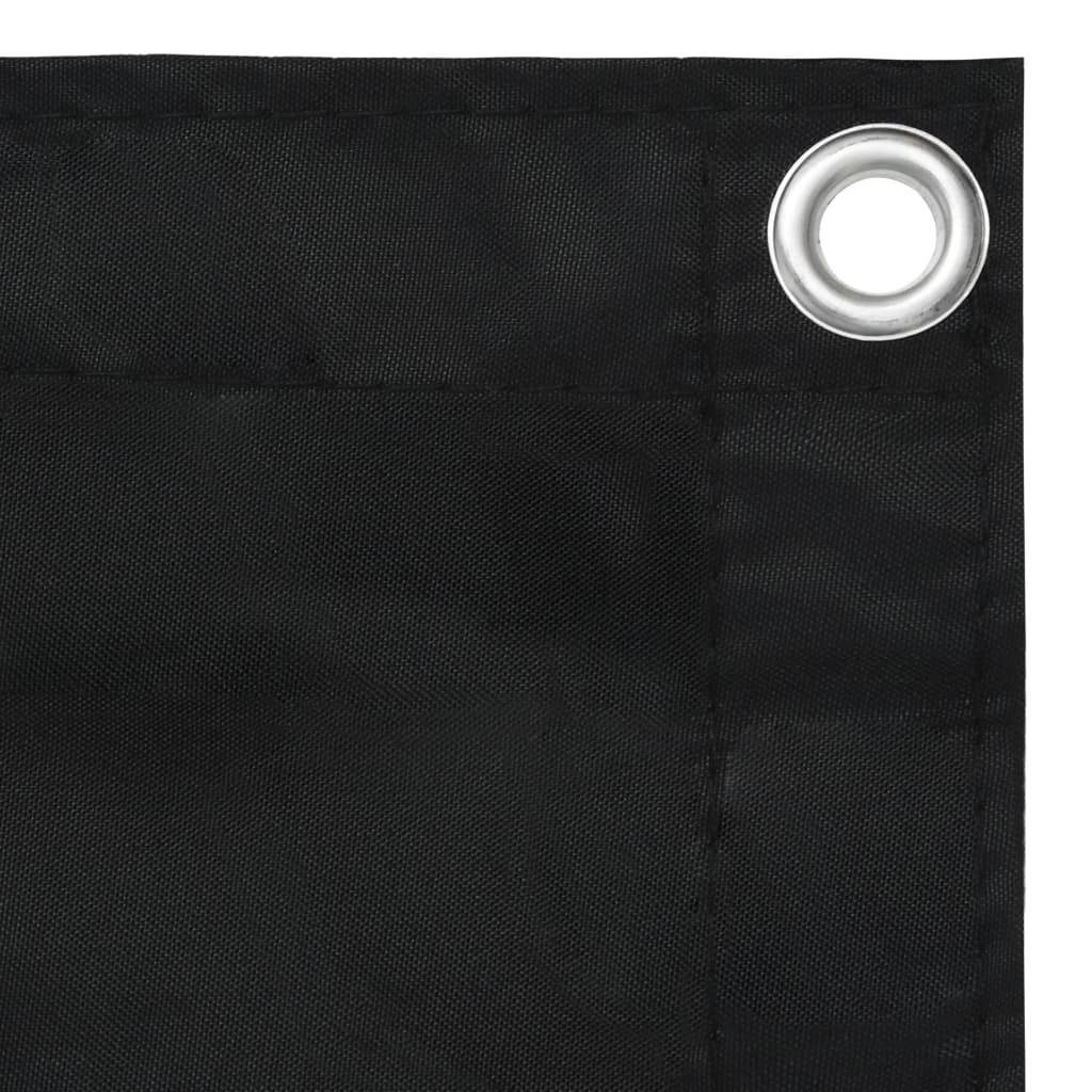 Helloshop26 - Écran de balcon brise pare vue protection confidentialité 120 x 400 cm tissu oxford noir - Imagen 3