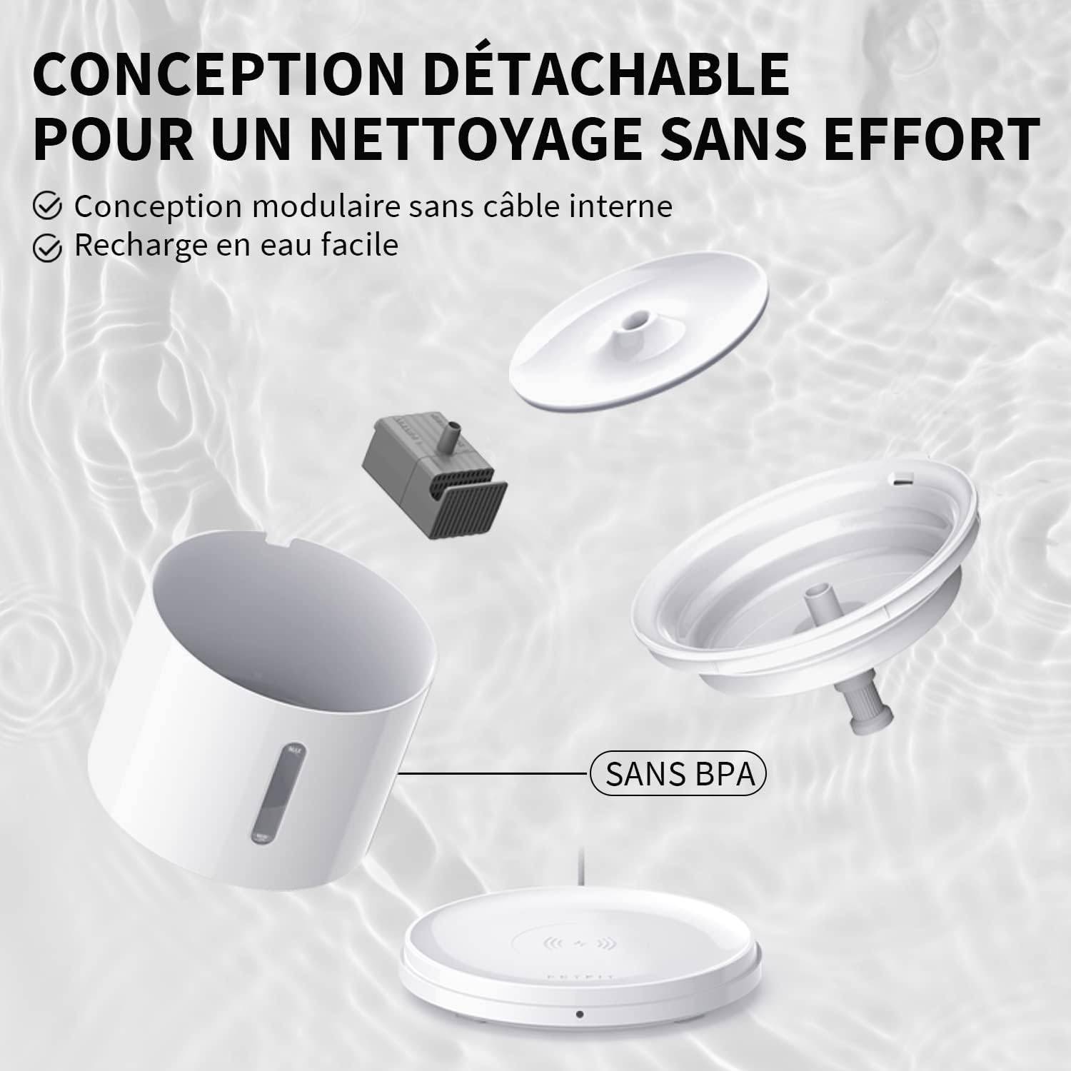 Petkit - EVERSWEET Solo 2.0 fontaine a eau connectée pour animaux 2L PETKIT - Imagen 4