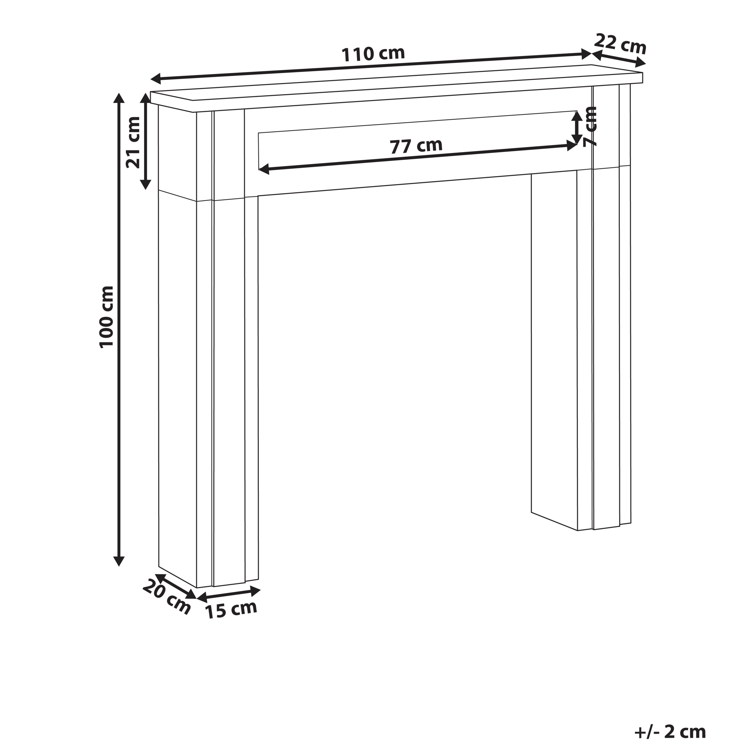 Beliani - Habillage de cheminée MDF Blanc BAUDIN - Beliani - Image 3