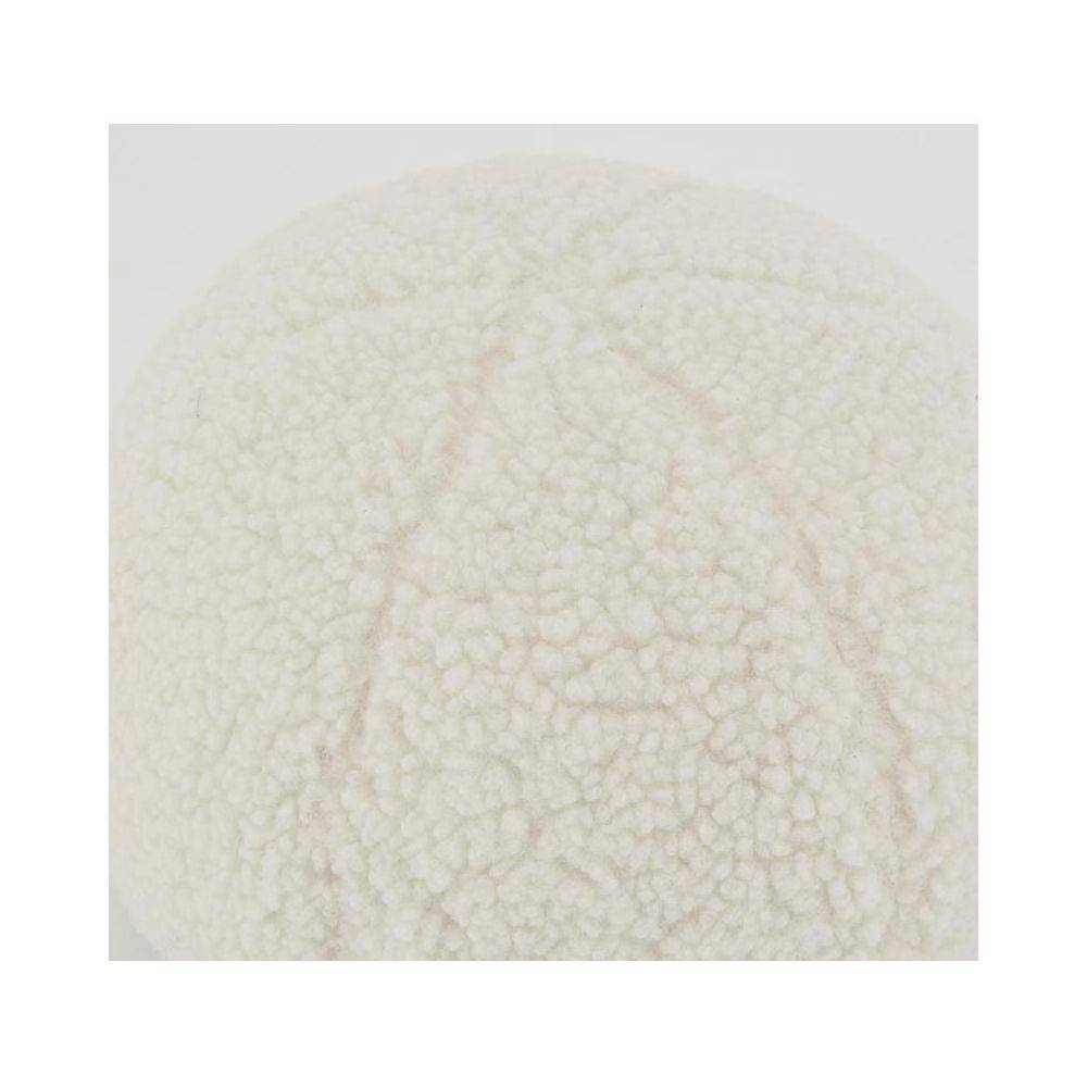 Aubry Gaspard - Coussin en bouclette blanc Boule - Imagen 4