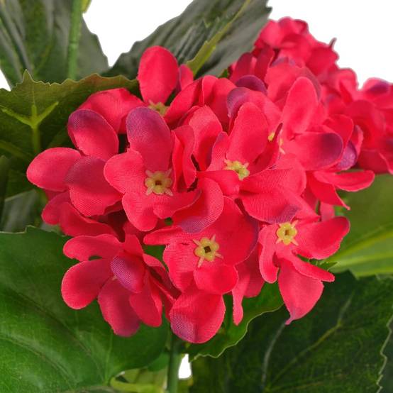 Autre - Plante hortensia artificielle avec pot 60 cm Rouge - Image 2