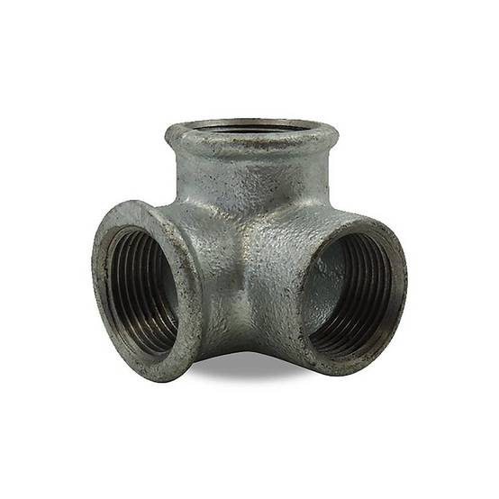 Distributeur coudé 3 voies femelle/femelle/femelle en fonte malléable - 2'' - Image 1