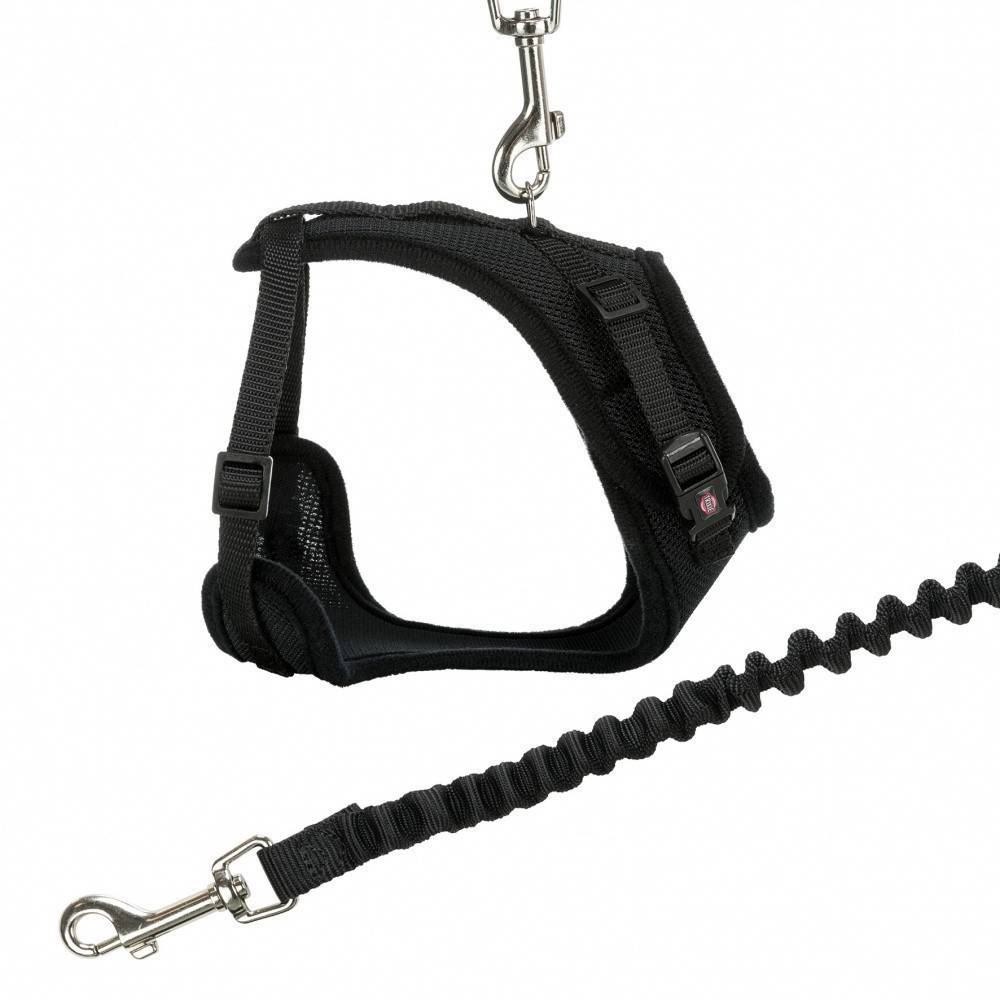 Harnais Y en maille avec laisse anti secousses, entièrement élastique pour chat - Image 10