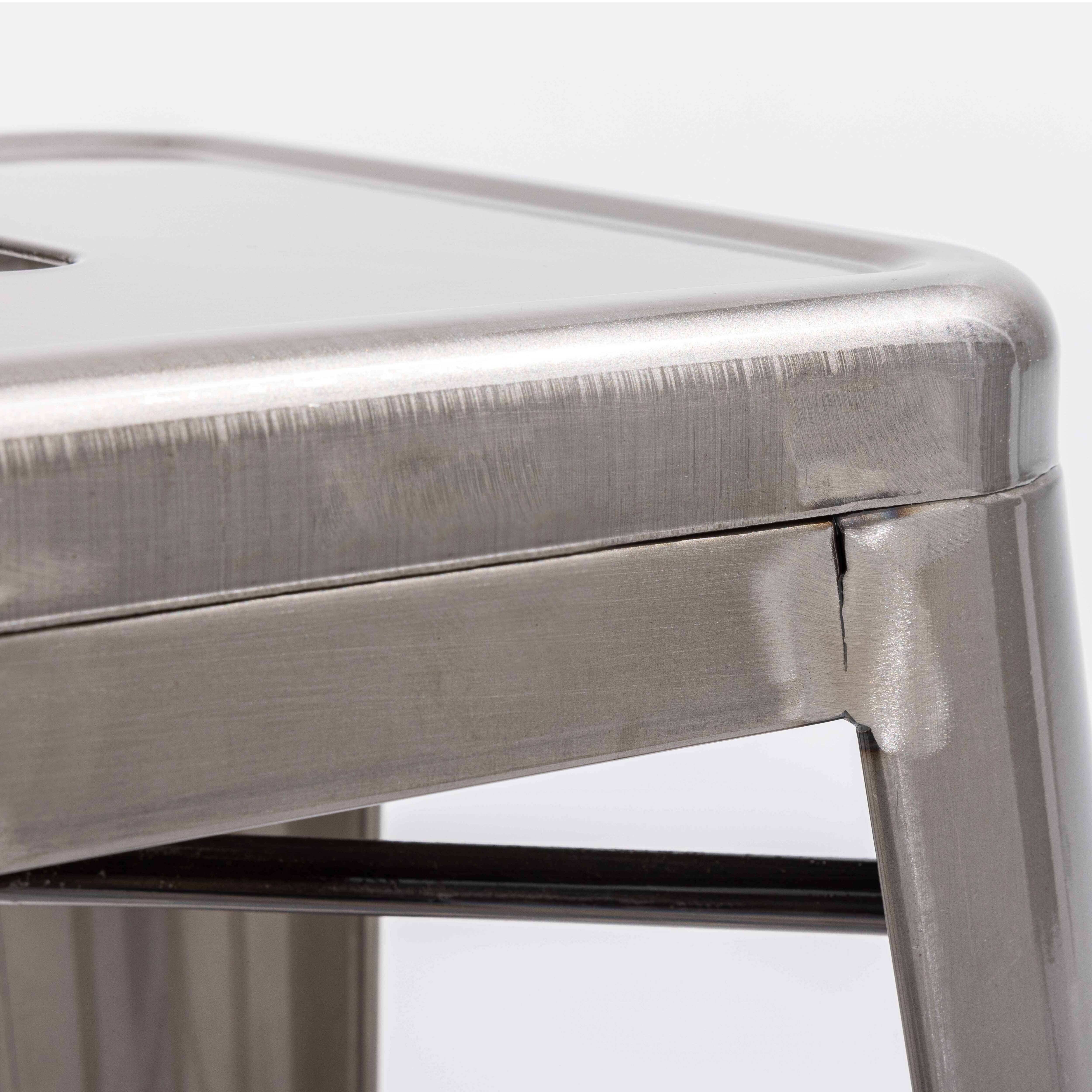 Oviala - Tabouret de bar en métal gris mat Indus - Oviala - Imagen 6