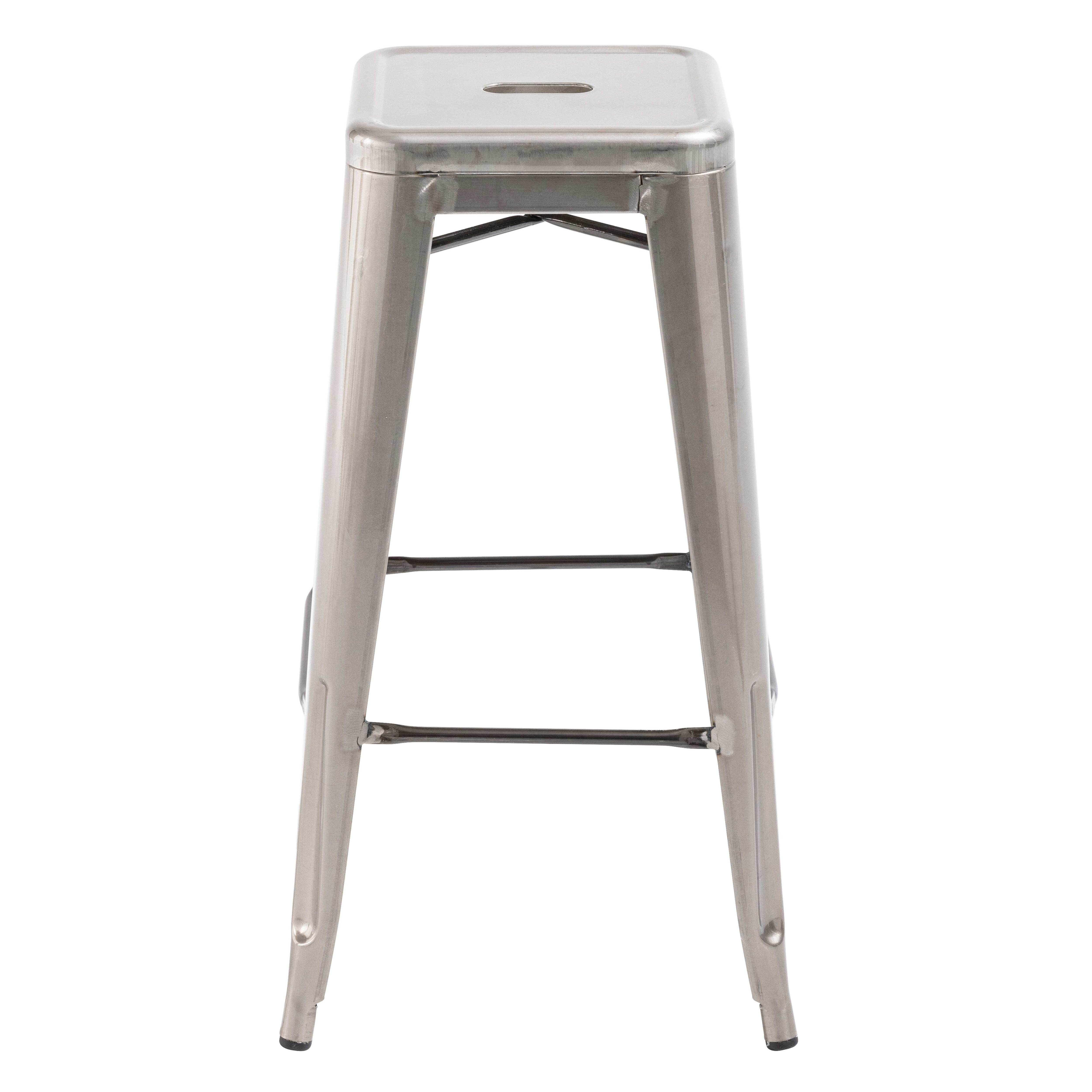 Oviala - Tabouret de bar en métal gris mat Indus - Oviala - Imagen 5
