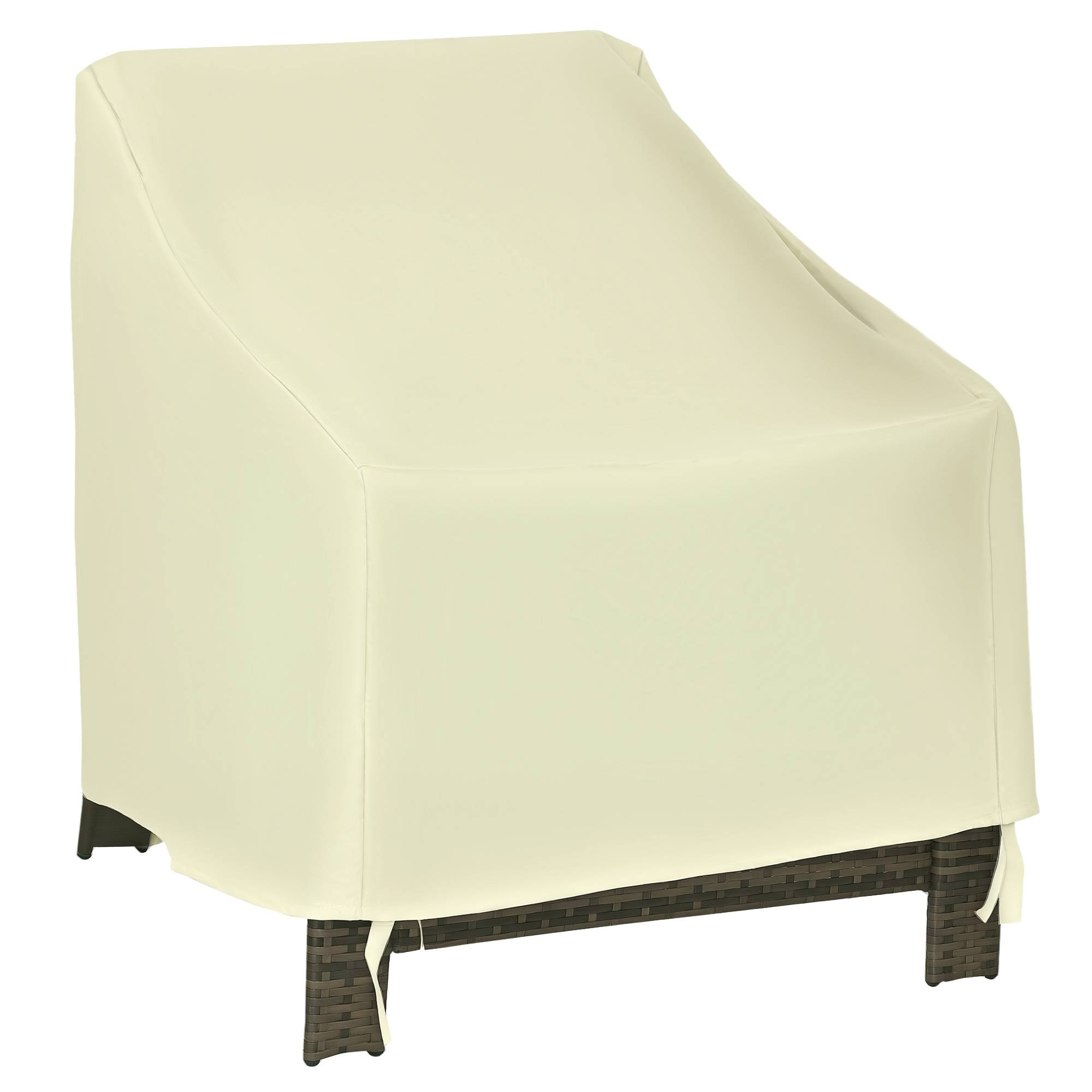 Housse de protection pour mobilier de jardin 68 x 87 x 77 cm – Housse imperméable en tissu Oxford 600D pour patio et terrasse – Beige
