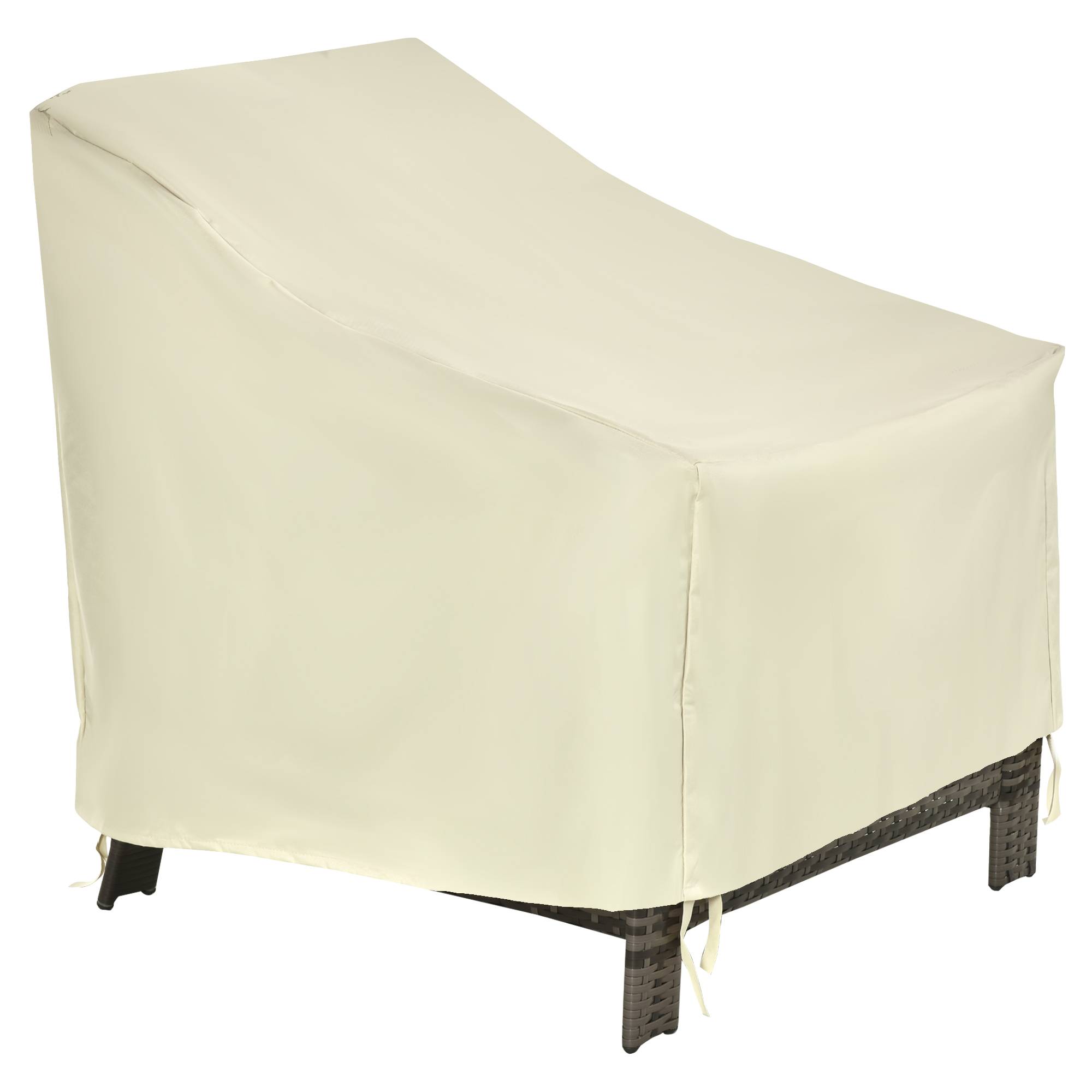 Housse de protection pour mobilier de jardin 68 x 87 x 77 cm – Housse imperméable en tissu Oxford 600D pour patio et terrasse – Beige - Image 2