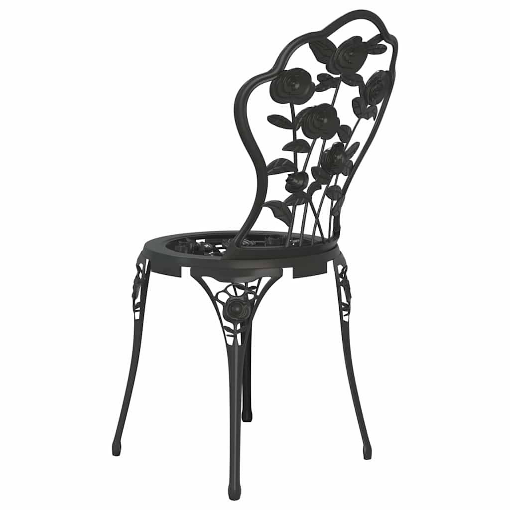 Vidaxl - Ensemble de bistro 3 pcs-Salons de jardin Aluminium coulé Noir 188586 - Image 6
