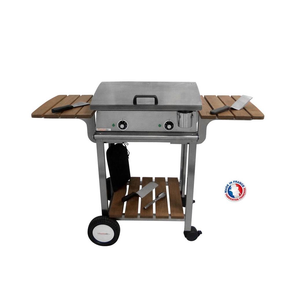 Planchaelec - Pack plancha électrique PLANCHAELEC LUX 600 INOX - CHARIOT ELYSEE 600 - Image 2