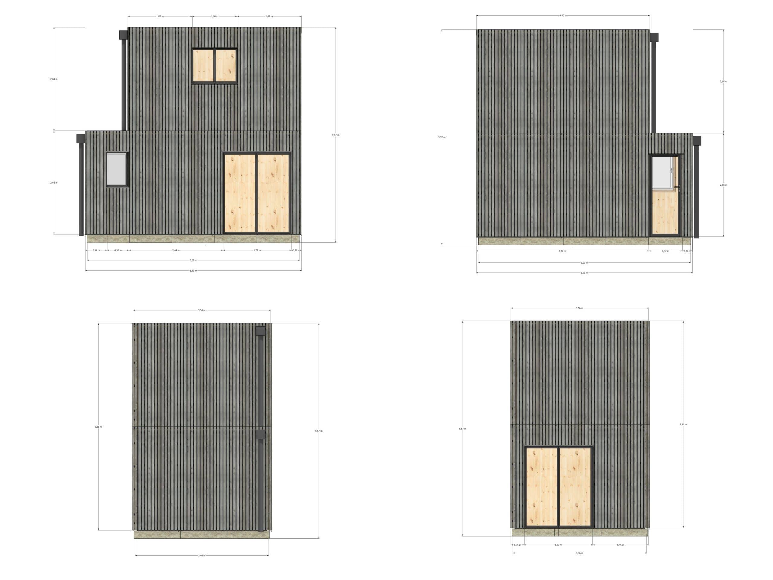Studio de jardin bien isolé en bois 5,5 x 3,5 x 2,7 m / isolation RE2020 avec mezzanine et terrasse - Image 4