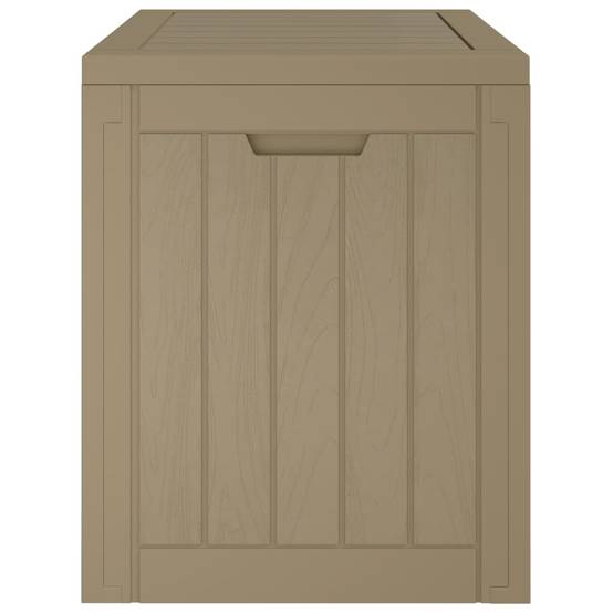 Boîte de stockage de jardin 55,5 x 43 x 53 cm pp marron clair - Image 4