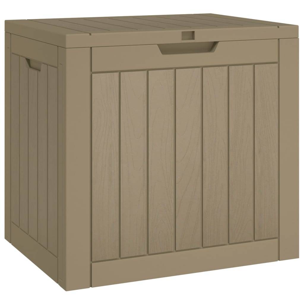 Boîte de stockage de jardin 55,5 x 43 x 53 cm pp marron clair - Image 1