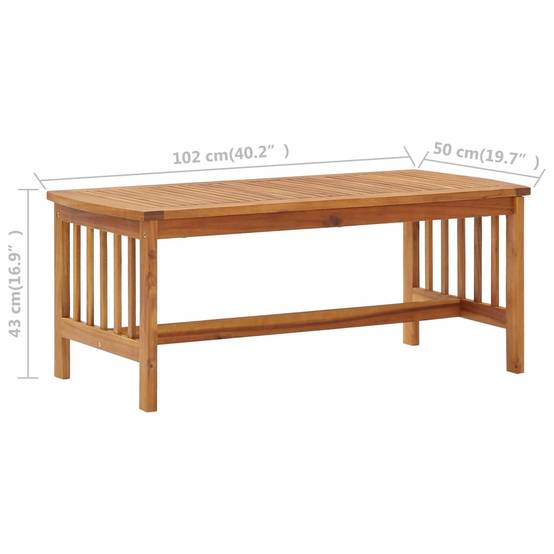 Helloshop26 - Salon de jardin meuble d'extérieur ensemble de mobilier 5 pièces bois d'acacia solide - Imagen 8