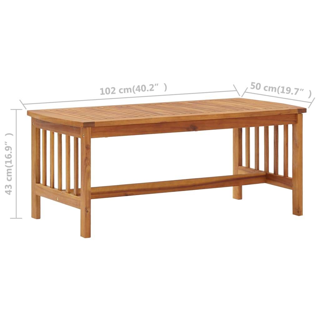 Helloshop26 - Salon de jardin meuble d'extérieur ensemble de mobilier 5 pièces bois d'acacia solide - Imagen 8