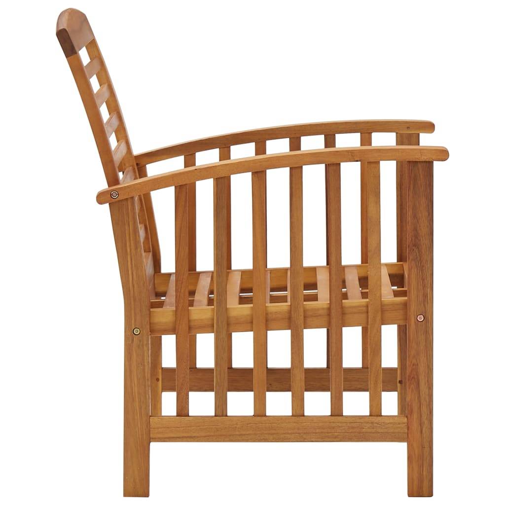 Helloshop26 - Salon de jardin meuble d'extérieur ensemble de mobilier 5 pièces bois d'acacia solide - Imagen 5