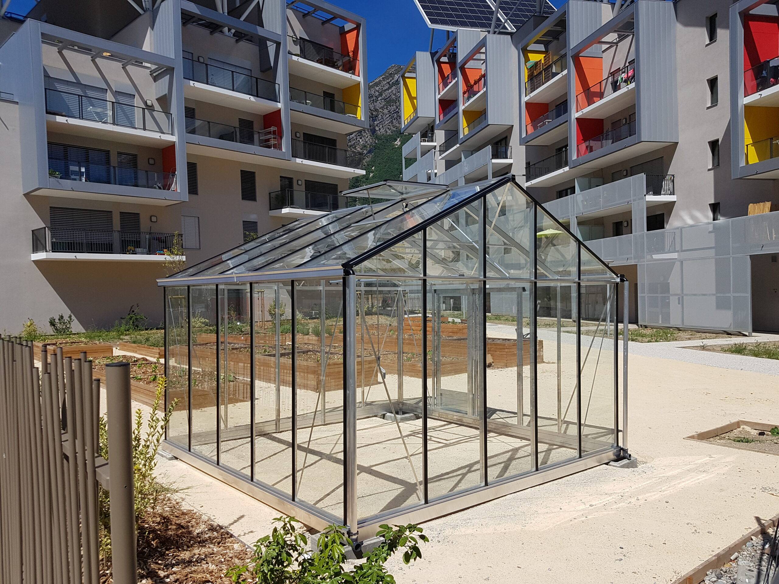 30m²  -  Serre en verre trempé - Euro Plus - Alu - 30m² - ALUMINIUM - L'atelier Des Serres - Imagen 1