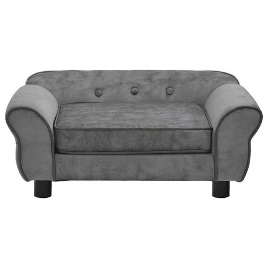 Canapé pour petit chien en peluche douce pour salon Gris Foncé 72x45 cm – ComfortXL Pet Living - Image 5