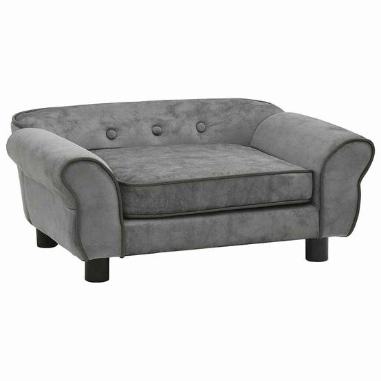 Canapé pour petit chien en peluche douce pour salon Gris Foncé 72x45 cm – ComfortXL Pet Living - Image 2
