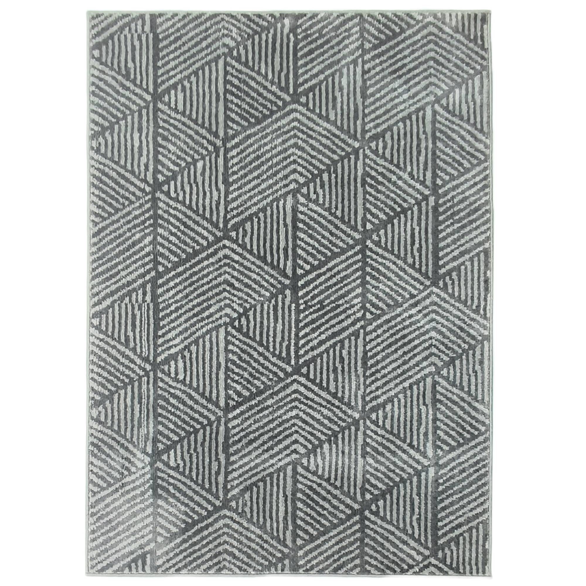 Sans Marque - Tapis salon moderne lavable 150x80 cm gris foncé - Image 1