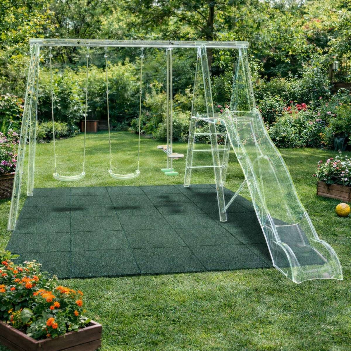 Trigano Jardin - Dalle amortissante 50 x 50 cm épaisseur 2,5cm - lot de 2 54100 Trigano Jardin - Imagen 5