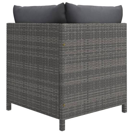 Mobilier de Détente Jardin 12 Pièces Résine Tressée Tissage Manuel Coussins Épais Configuration Libre Gris – ComfortXL Outdoor Living - Image 4