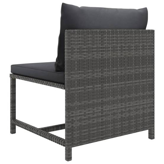 Mobilier de Détente Jardin 12 Pièces Résine Tressée Tissage Manuel Coussins Épais Configuration Libre Gris – ComfortXL Outdoor Living - Image 6