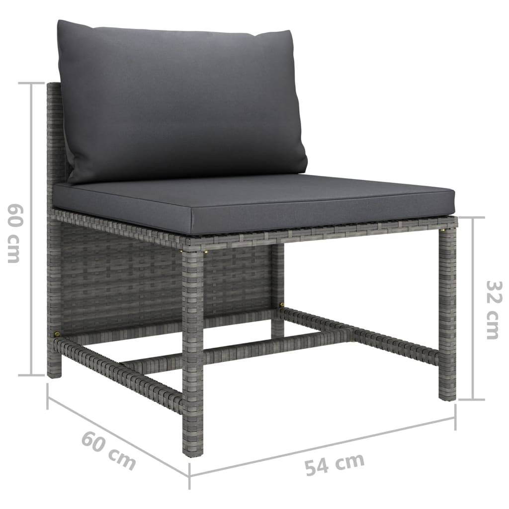 Mobilier de Détente Jardin 12 Pièces Résine Tressée Tissage Manuel Coussins Épais Configuration Libre Gris – ComfortXL Outdoor Living - Image 10
