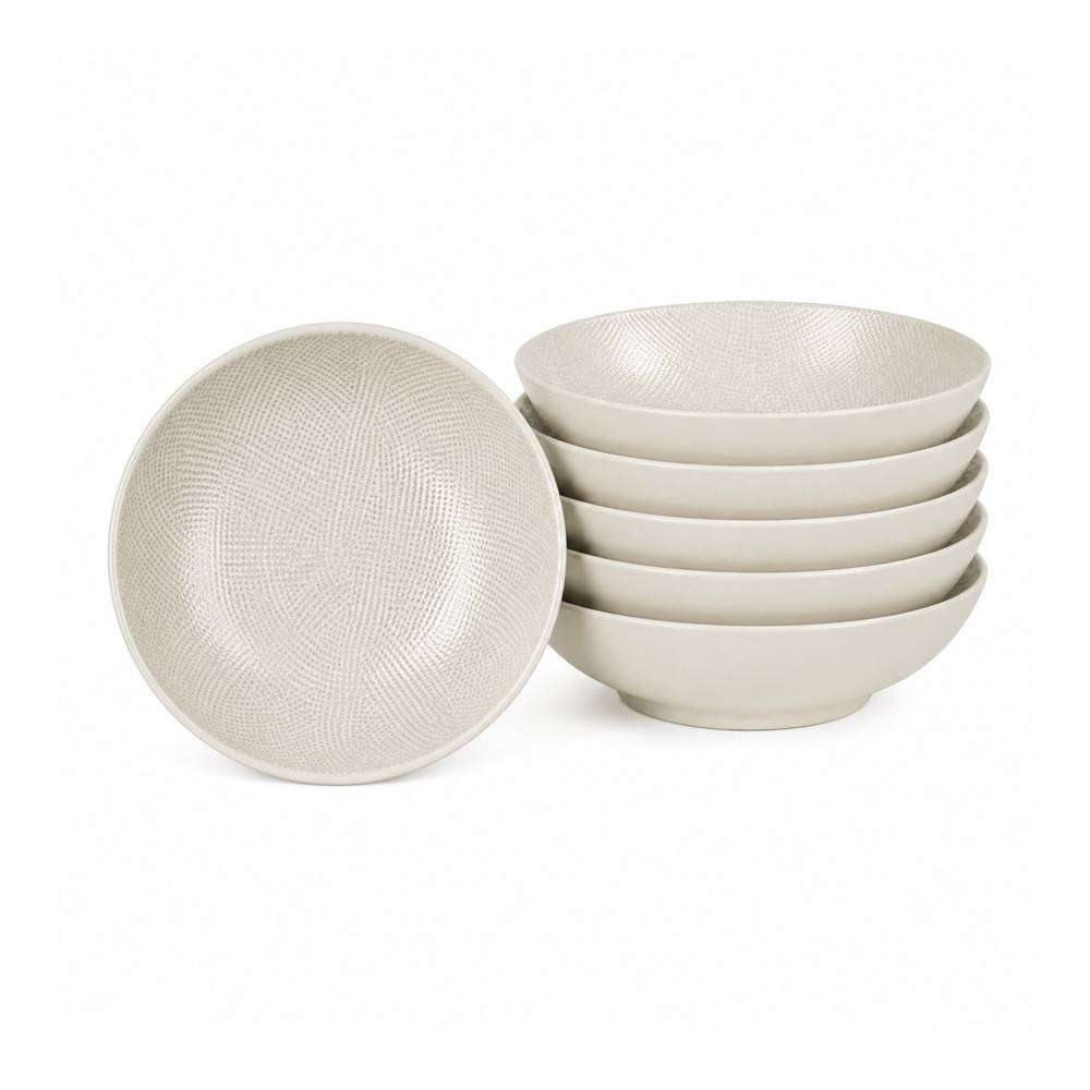 Table Passion - Assiette creuse Vésuvio blanc 19 cm (lot de 6) - Image 1