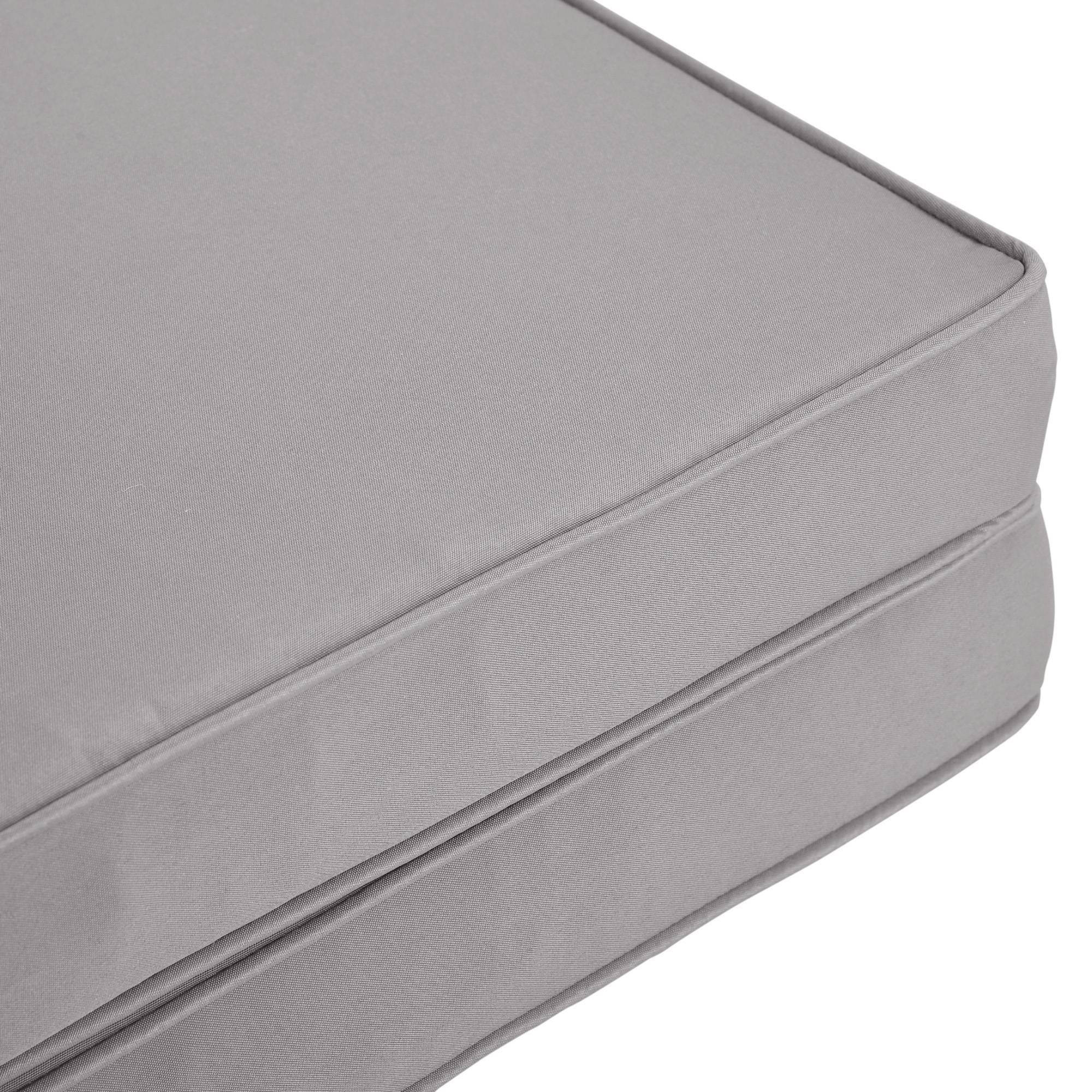 Coussins pour chaise fauteuil de jardin coussins d'assise de dossier déhoussables polyester 56x52/56x46cm gris clair - Image 9