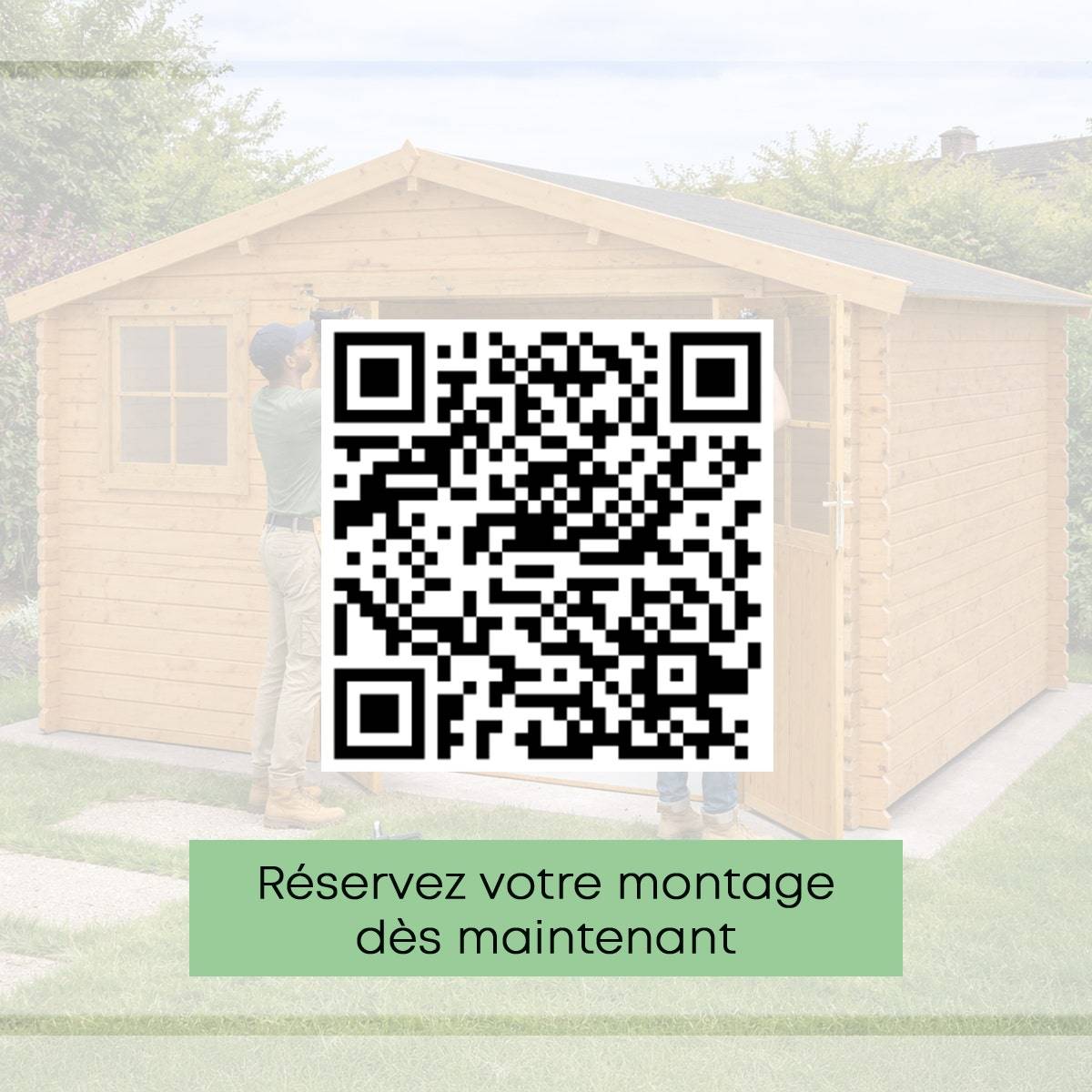 Trigano Jardin - Garage abri voiture bois brut 15 m2 - Image 5