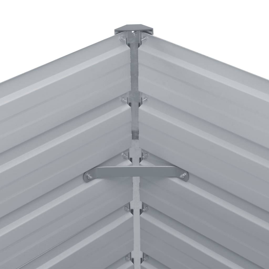 Helloshop26 - Jardinière 100 x 100 x 77 cm gris acier galvanisé - Image 4