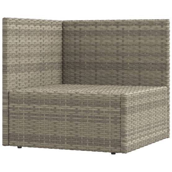 Helloshop26 - Salon de jardin meuble d'extérieur ensemble de mobilier 5 pièces avec coussins gris résine tressée - Imagen 4