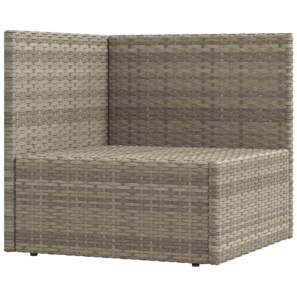 Helloshop26 - Salon de jardin meuble d'extérieur ensemble de mobilier 5 pièces avec coussins gris résine tressée - Imagen 4