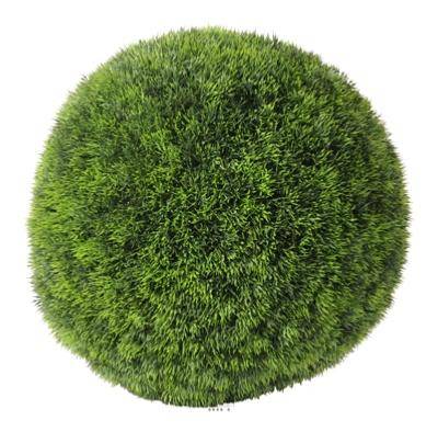 Artificielles - Boule d'Herbe artificielle Classique D 19 cm Int/ext anti UV - dimhaut: H 19 cm - couleur: Vert