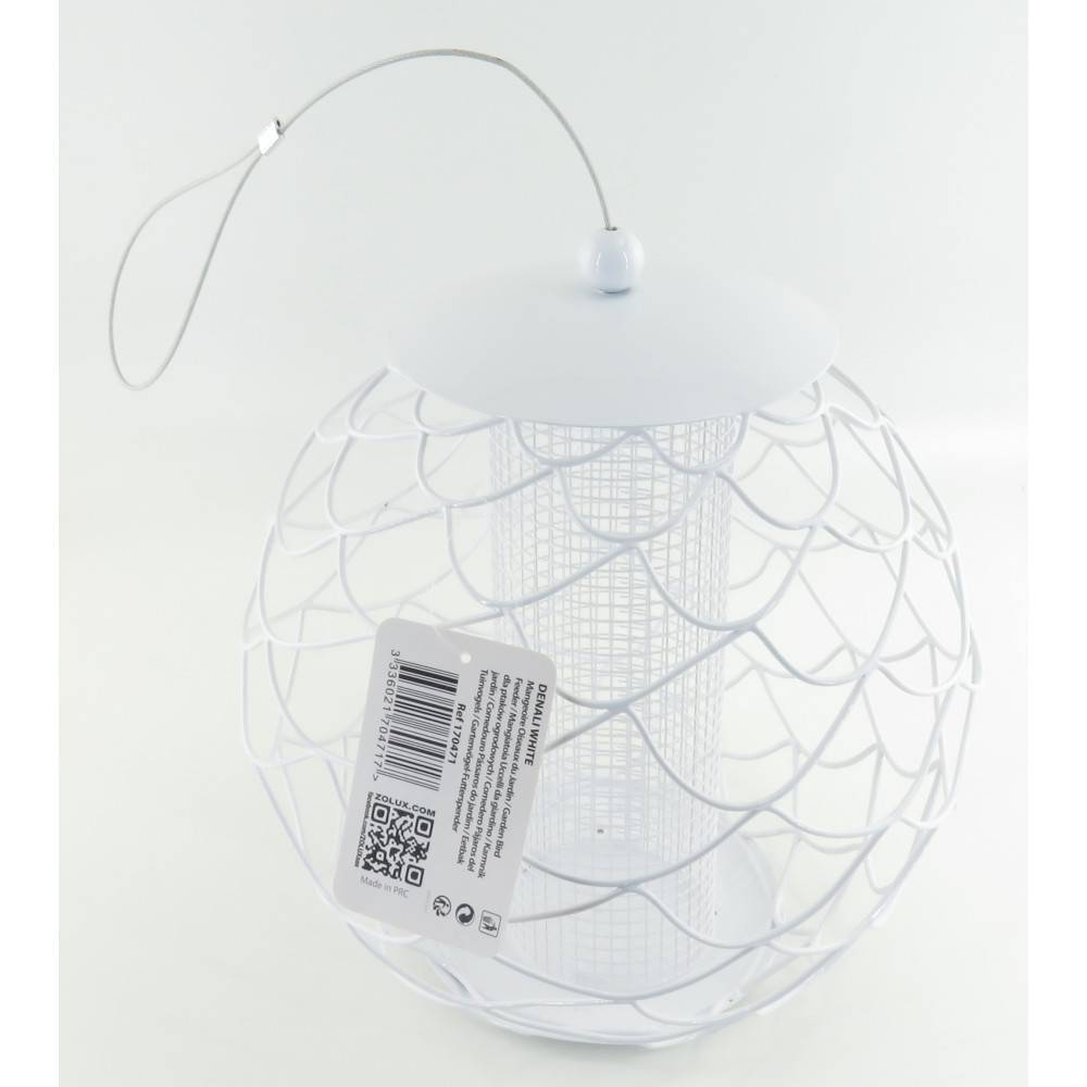 Mangeoire urban denali blanc ø 24 cm, pour arachide pour oiseaux - Imagen 5