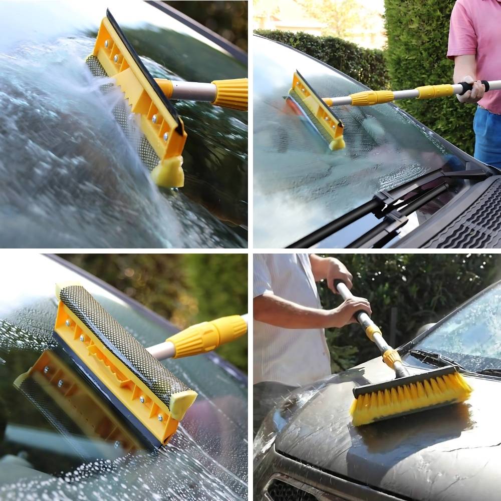 Balai brosse de lavage télescopique voiture 3m multifonctions - Image 2