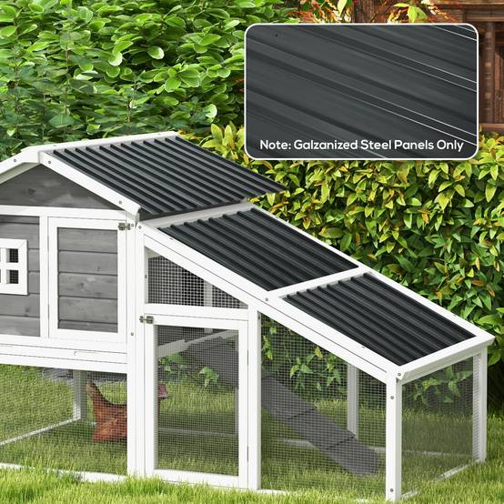 PANGIVO - Tôles pour abri de jardin acier galvanisé gris anthracite 129 x 45 x 1 cm - PANGIVO - Image 4