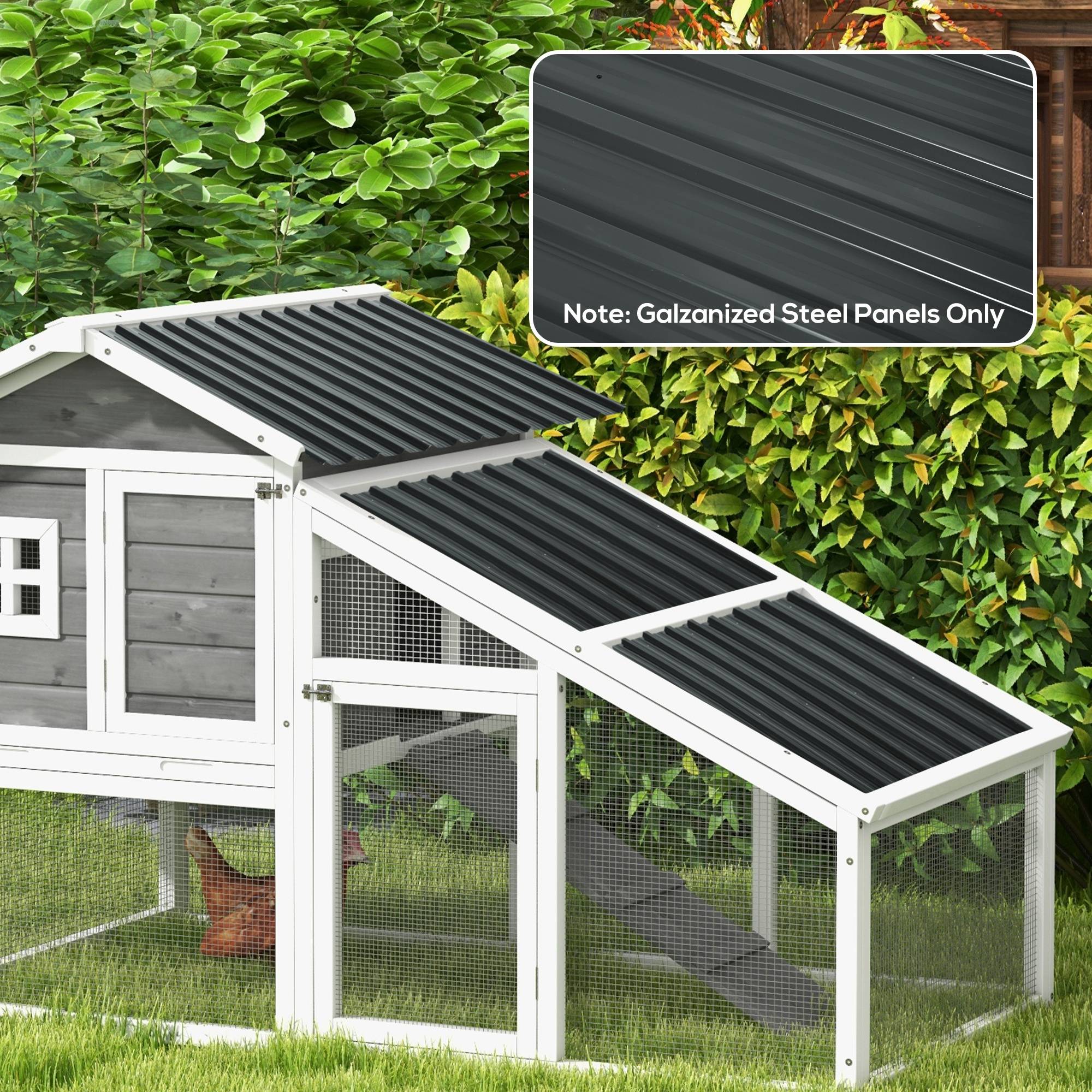 PANGIVO - Tôles pour abri de jardin acier galvanisé gris anthracite 129 x 45 x 1 cm - PANGIVO - Image 4
