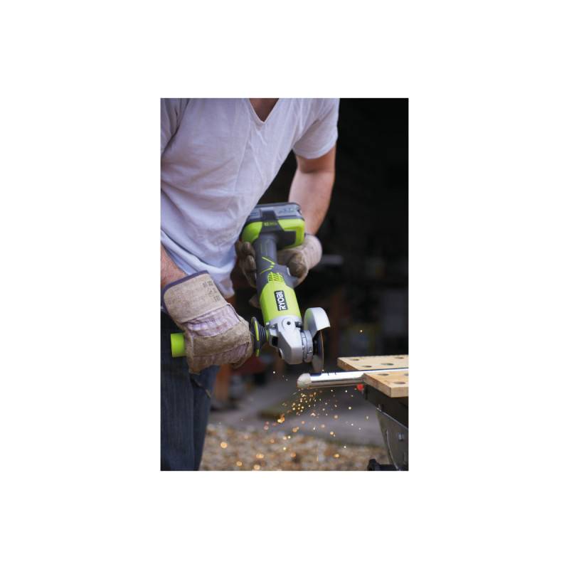Ryobi - Pack RYOBI Meuleuse d'angle R18AG-0 - 18 V One+ - 1 batterie 2.0Ah - 1 chargeur rapide RC18120-120 - Image 2