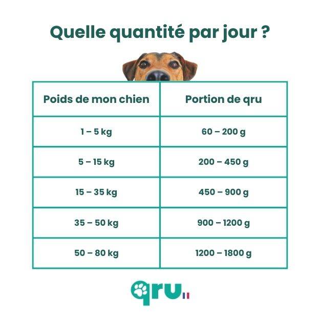 0 - QRU - Aliment barf complet pour chien - Poulet - 450 g - Image 5