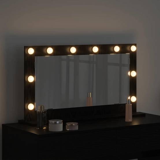 Maison Chic - Miroir de vanité Rectangulaire Chêne noir 80 x 45 x 18 cm Maison Chic - Image 3