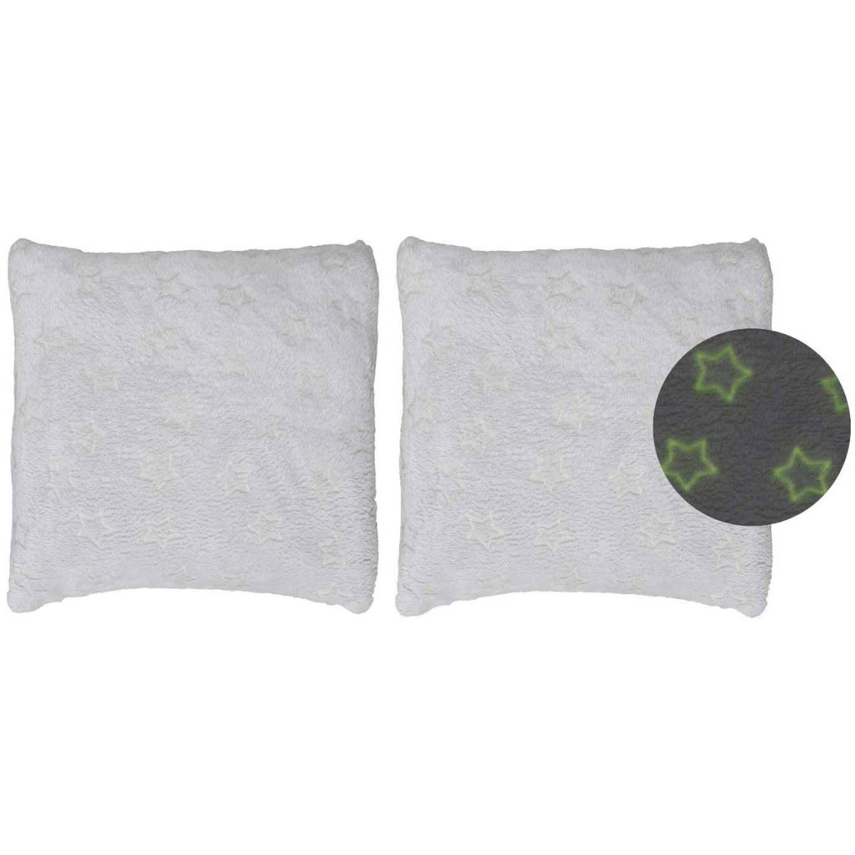 The Home Deco Kids - Coussin avec étoiles phosphorescentes 40 cm (Lot de 2) - Imagen 1