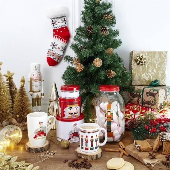 The Home Deco Factory - Mug avec Infuseur "Noël" 30cl Blanc & Or - Image 3