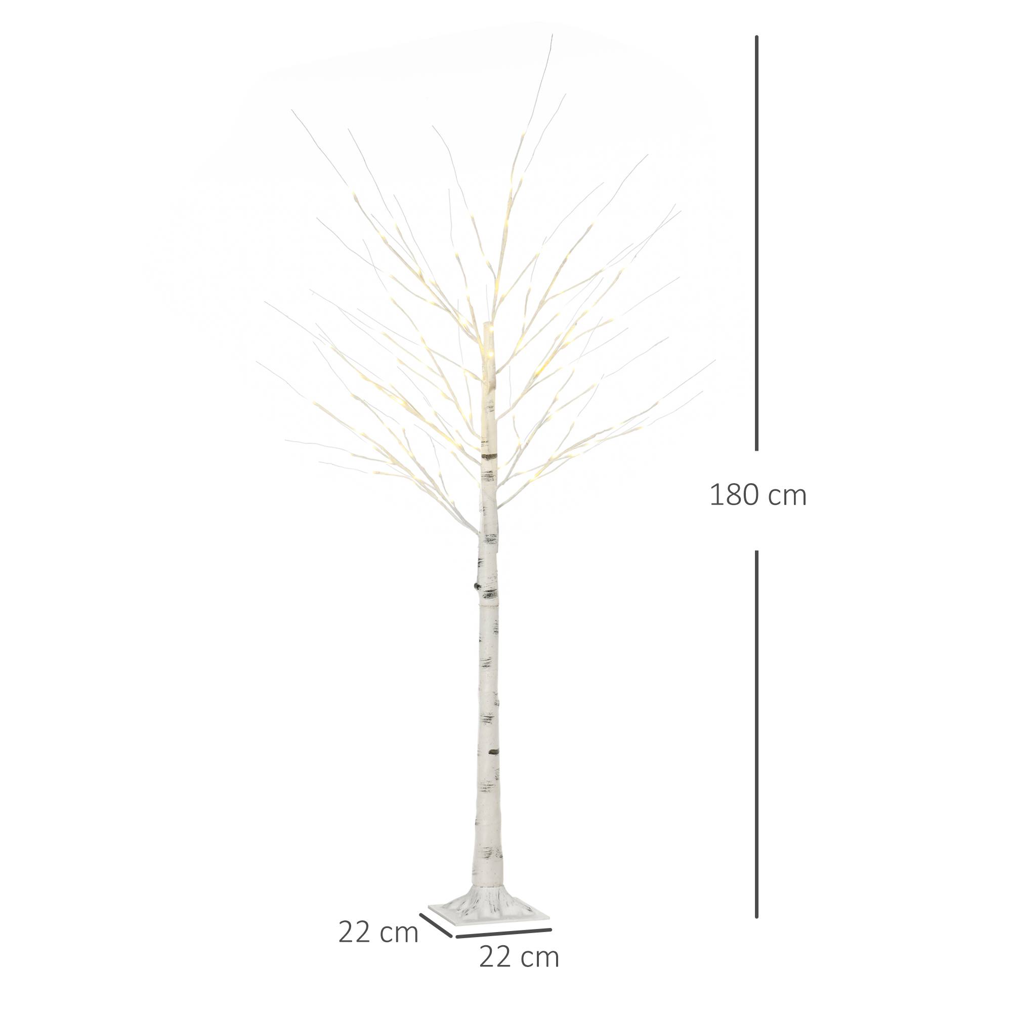 Arbre lumineux LED blanc chaud,96 LED,180cm, déco Noël maison chambre, blanc - Image 5