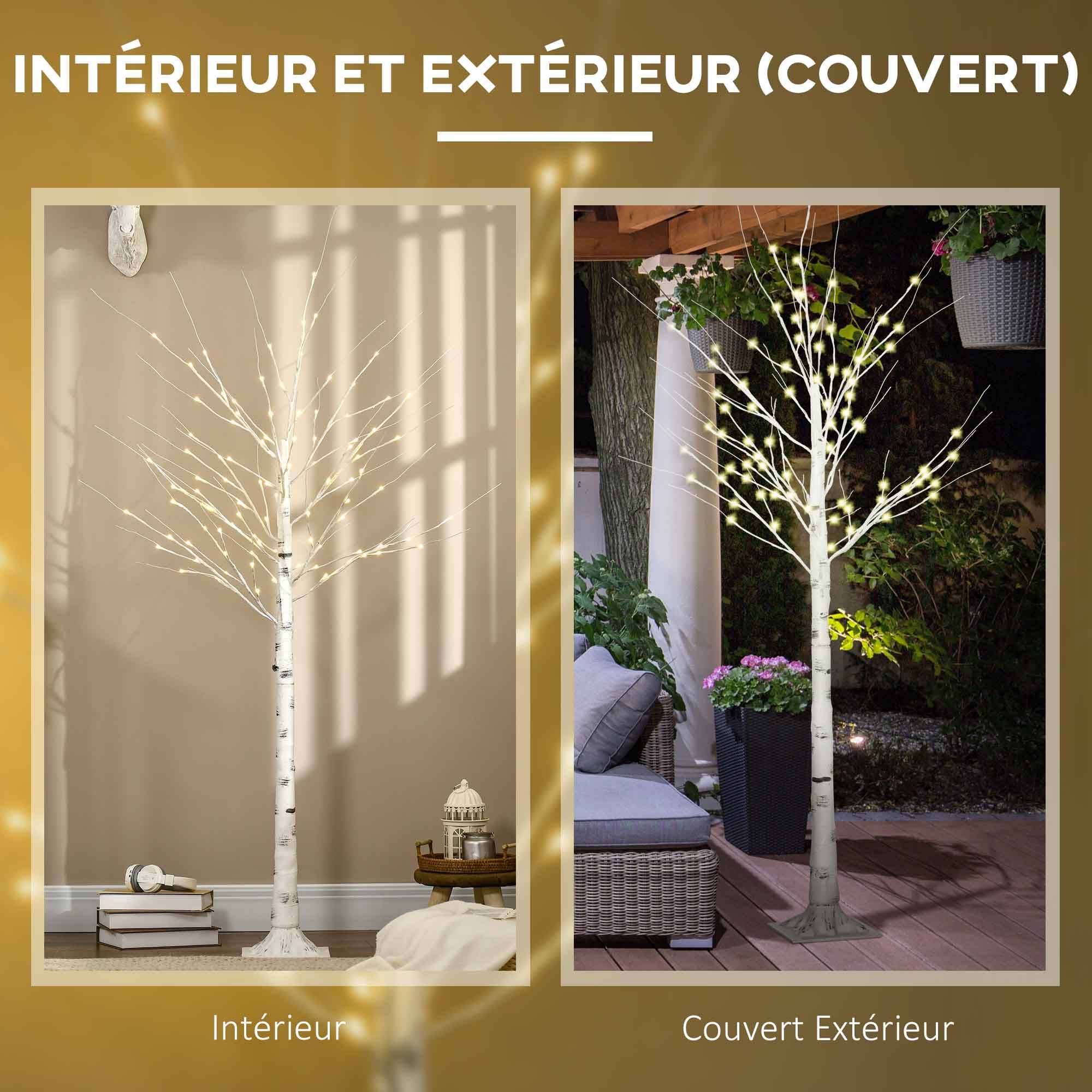 Arbre lumineux LED blanc chaud,96 LED,180cm, déco Noël maison chambre, blanc - Image 9