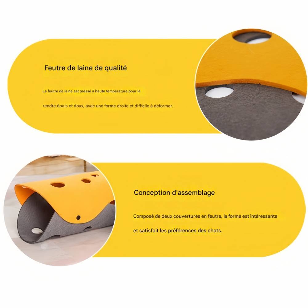 IntiMeg - Tunnel pour chat DIY Bleu-jaune 3 mm (65 x 30) IntiMeg - Image 8