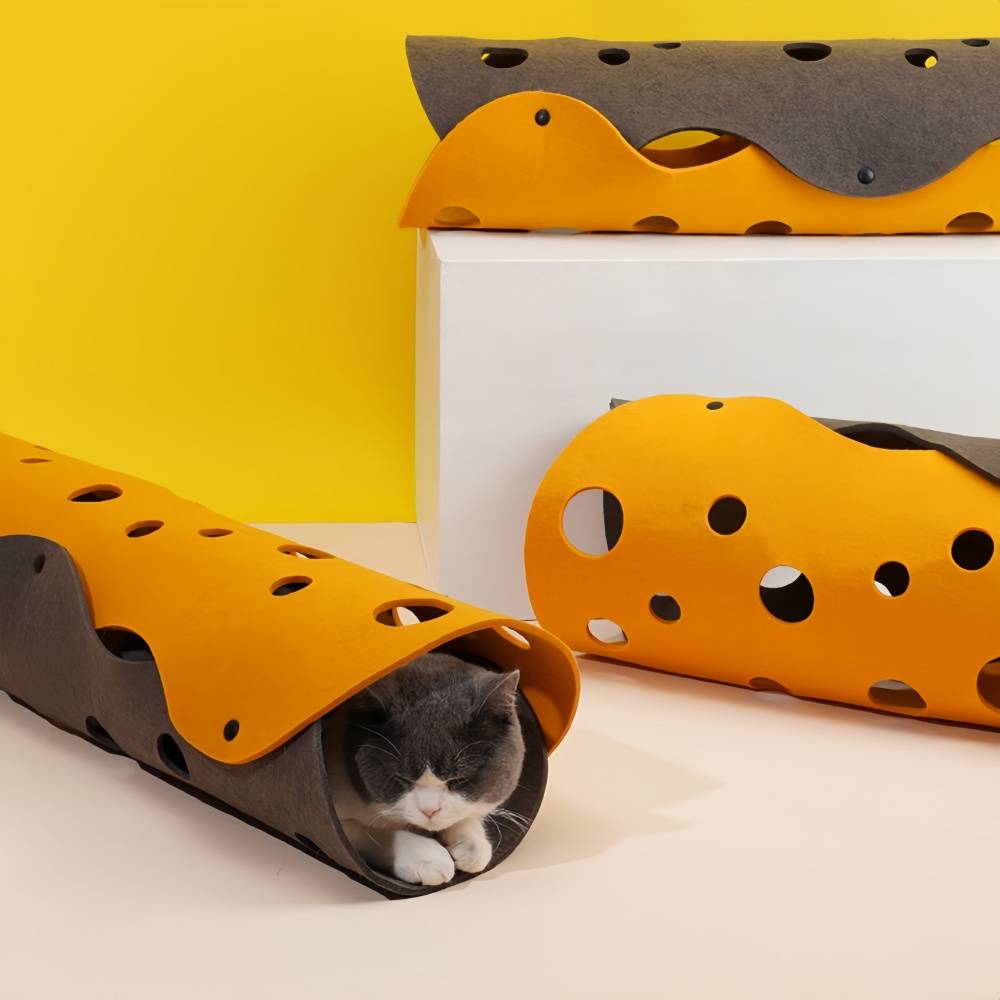 IntiMeg - Tunnel pour chat DIY Bleu-jaune 3 mm (65 x 30) IntiMeg - Image 10