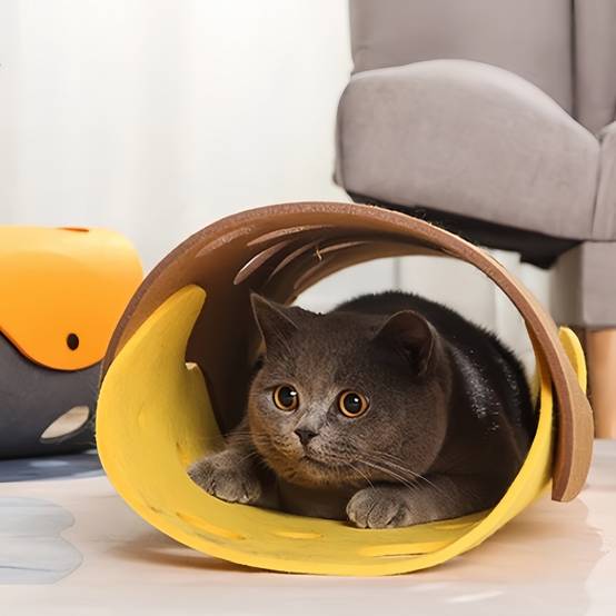 IntiMeg - Tunnel pour chat DIY Bleu-jaune 3 mm (65 x 30) IntiMeg - Image 6