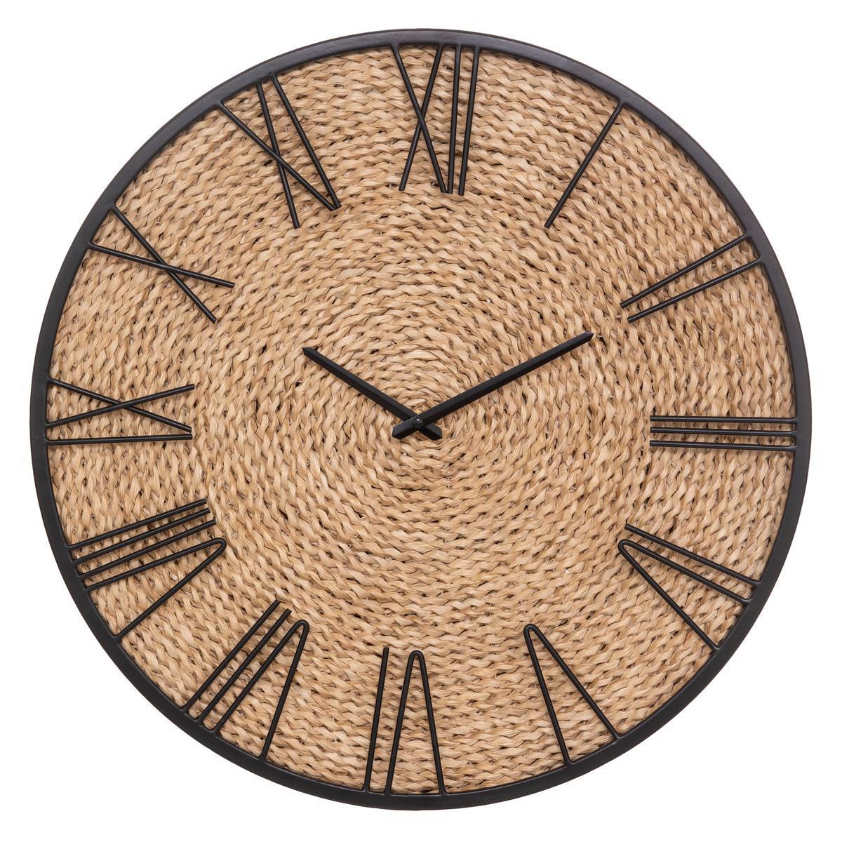 Atmosphera - Horloge "Nico" paille D50cm - Atmosphera Créateur d'intérieur - Imagen 2