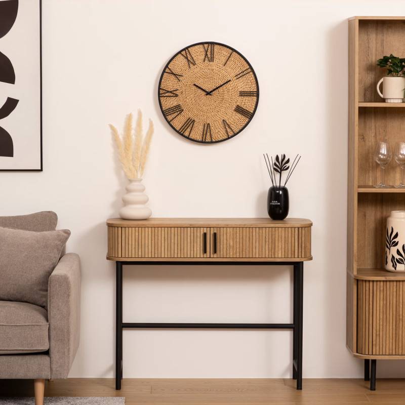 Horloge métal et paille Nico D50 Atmosphera - Imagen 2